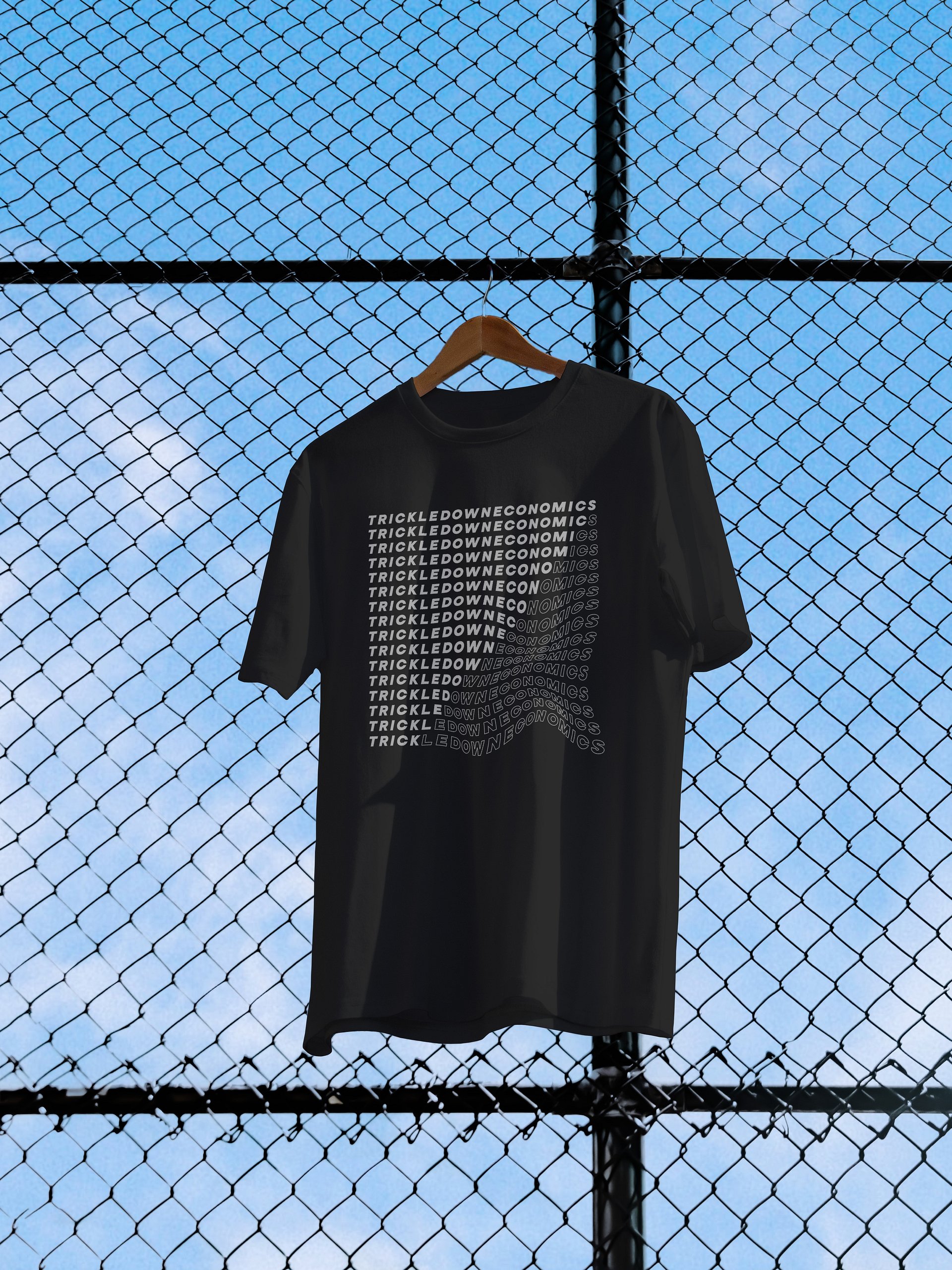 Trick Economics Tee (White on Black) product image (3)