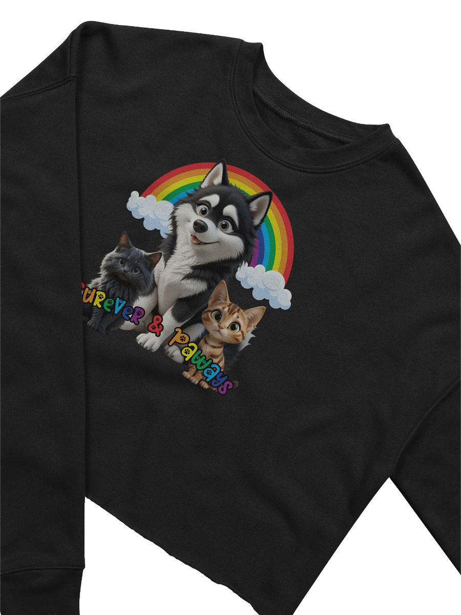 Furever & Paways Women's Fleece Crop Sweatshirt product image (3)