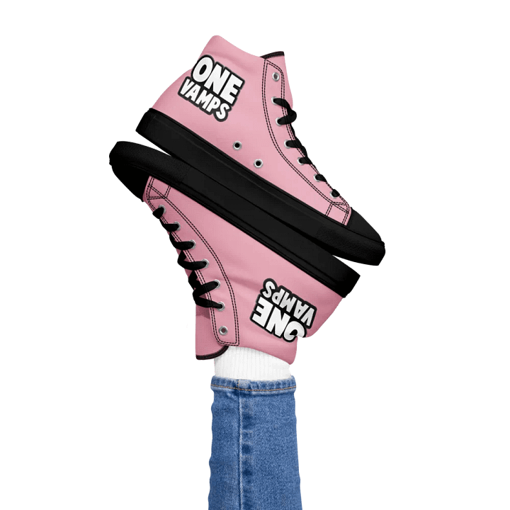 Women's High Top Canvas Shoes OneVamps Pink color product image (1)