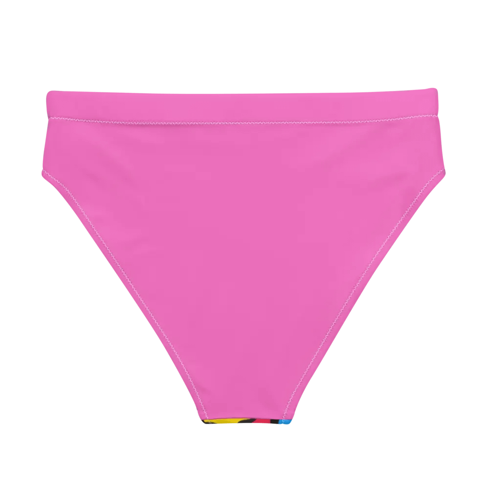 Vibrant Energy High-Waisted Bikini Bottoms - Wave at Sunset product image (2)