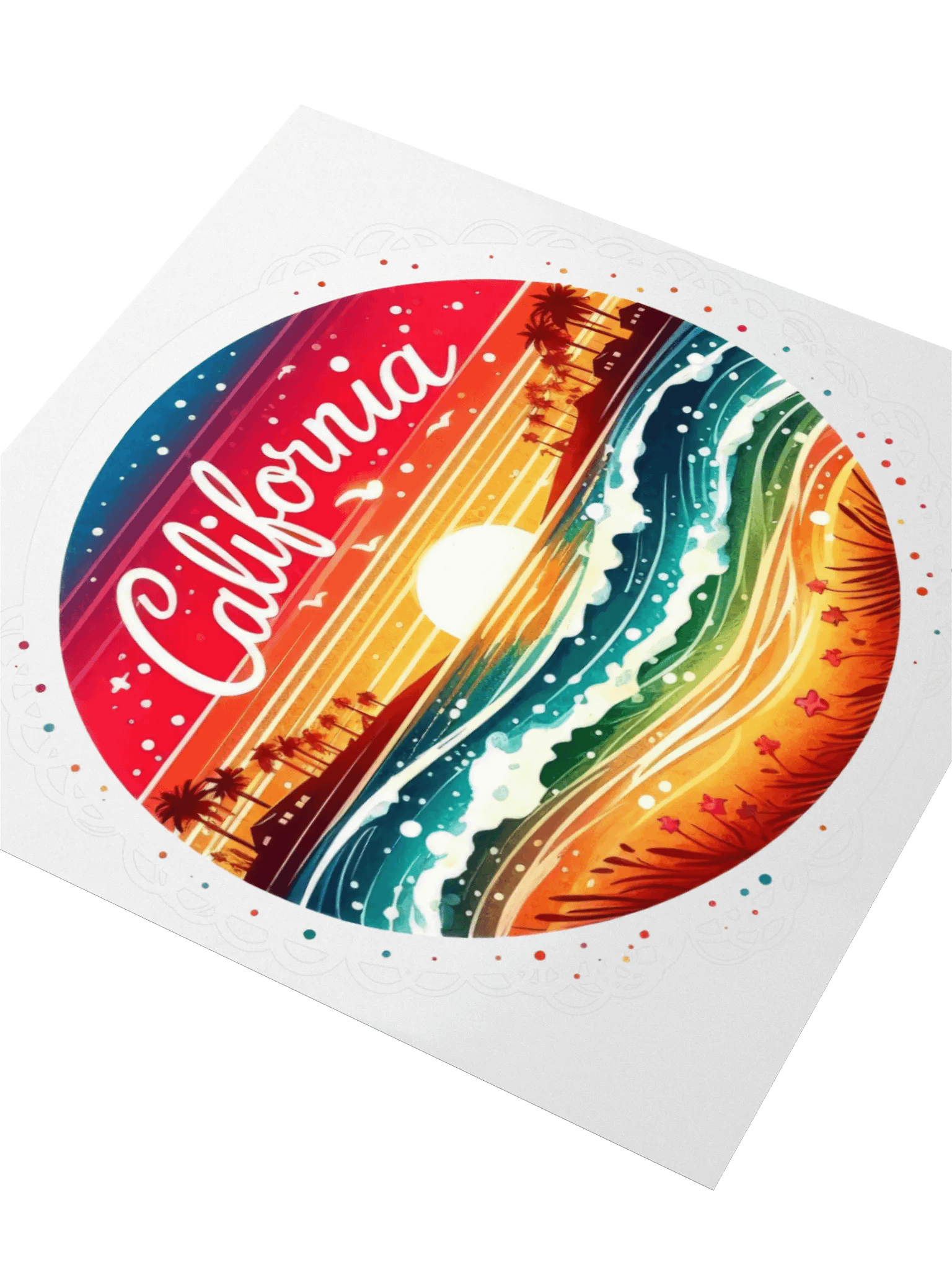 California Dreamin' Sunset Stickers product image (7)