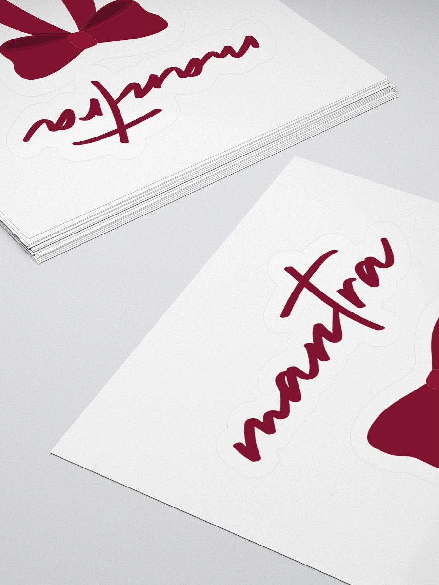 Mantra Red Bow Kiss Cut Stickers product image (4)