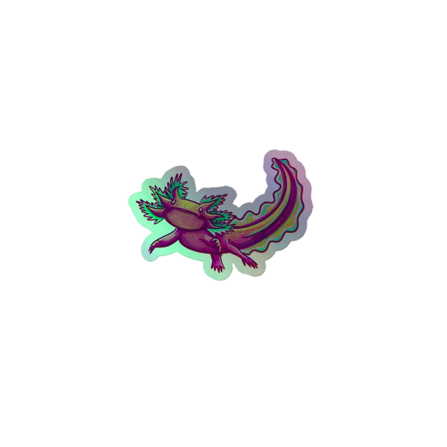 pink axolotl sticker product image (1)