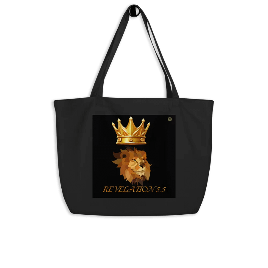 Royal Revelation Lion Crown Tote Bag_Black product image (4)