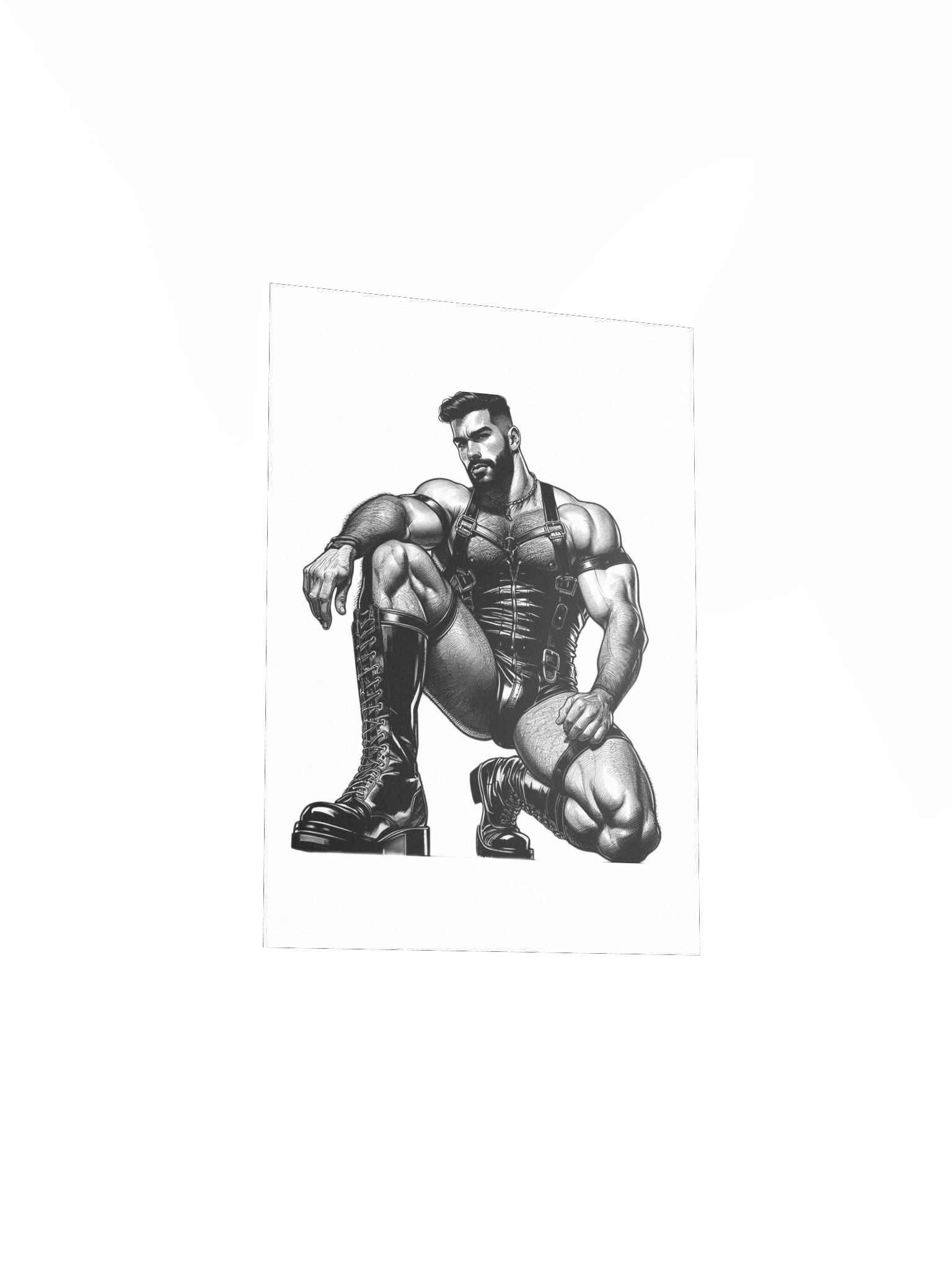 Gay Leather Wall Art Top Man Leder Pride Daddy Tom of Finland Tribute Graphic Design Poster product image (3)