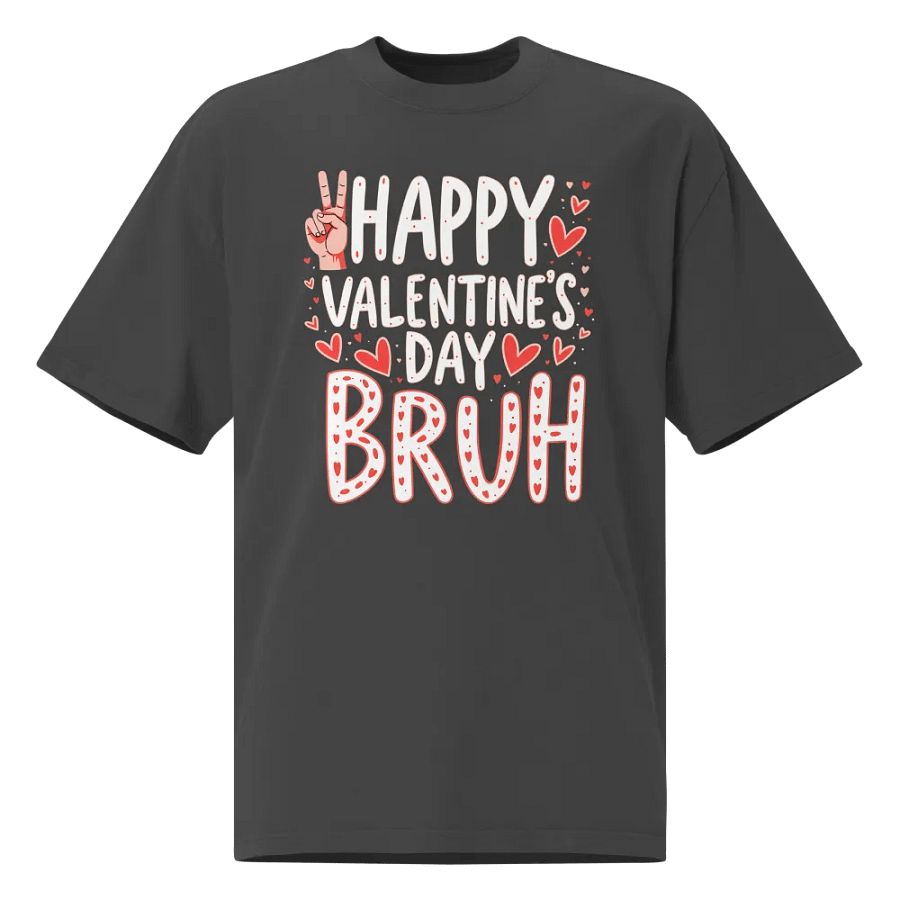 Peace & Love Valentine's - Oversized Faded T-Shirt product image (1)