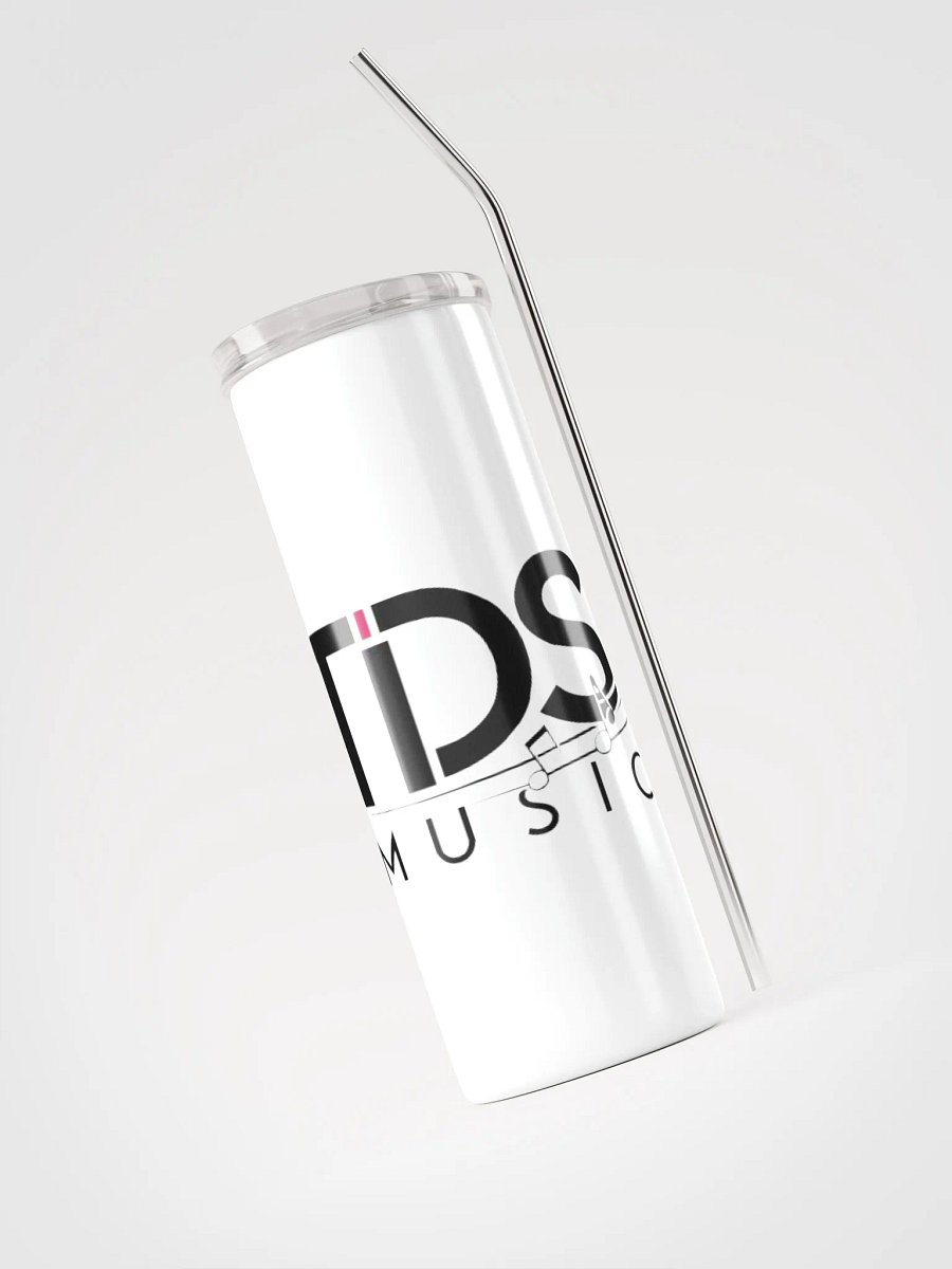 TDS Music 20oz Vacuum-Insulated Stainless Steel Tumbler with Straw - White Musical Design product image (3)