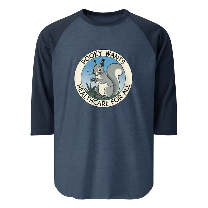 Pooky's Universal Healthcare Advocacy Raglan Tee product image (1)