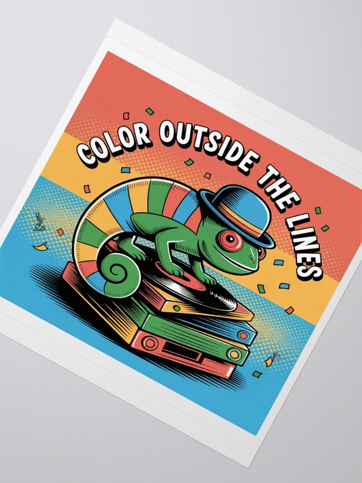 Color Outside the Lines Sticker - Exclusive Chameleon Design product image (5)