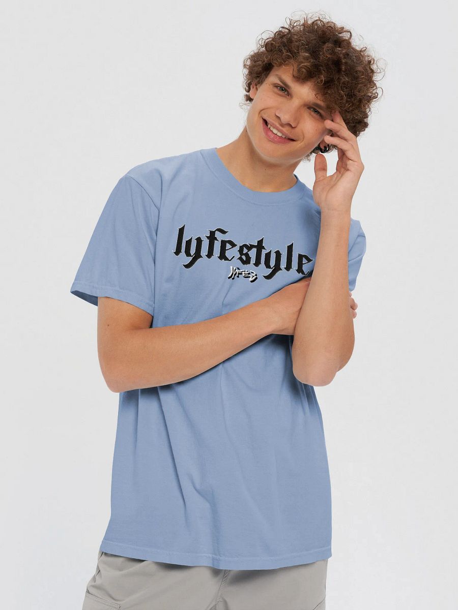 LYFË3 STITCHED HEAVYWEIGHT LYFESTYLE TEE LIGHT BLUE product image (3)