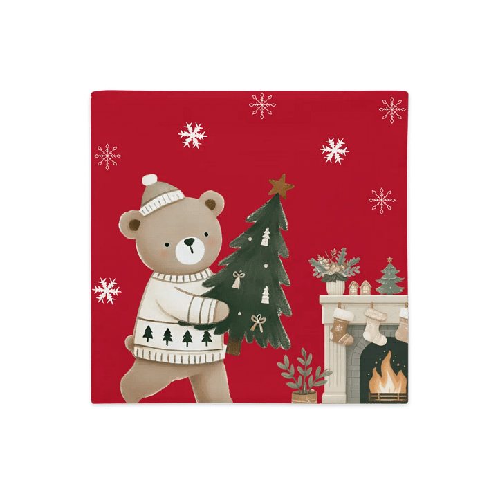 Festive Bear Holiday Pillowcase product image (3)