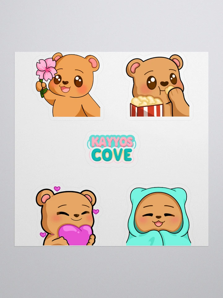 Adorable Bear Cub Affection Stickers product image (1)