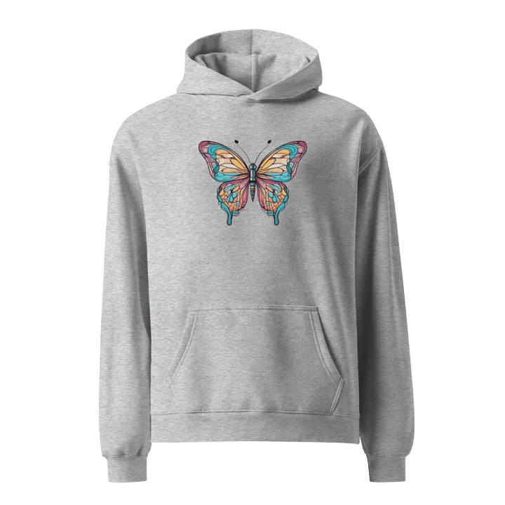 Colourful Glass Butterfly Oversized Hoodie product image (1)