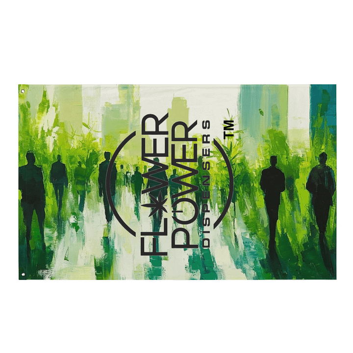 Flower Power Logo Flag (Vertical) product image (1)