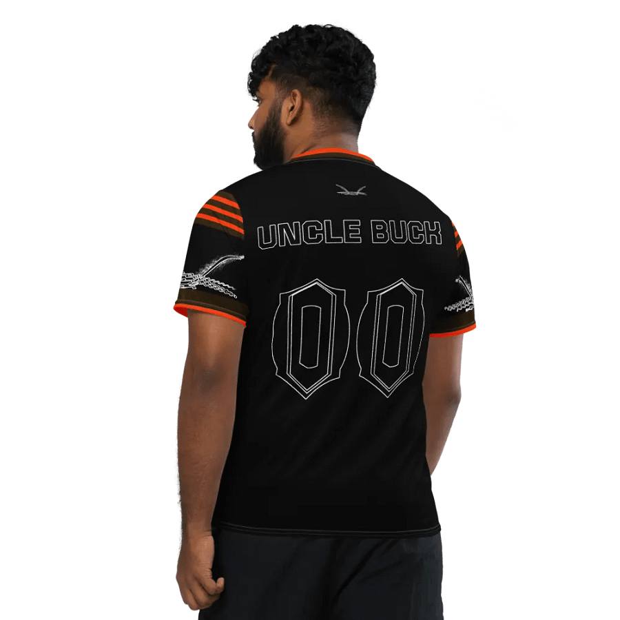 Capital UNCLE BUCK - Black - Recycled Unisex Sports Jersey - Black HApex Gear Black Logo product image (5)