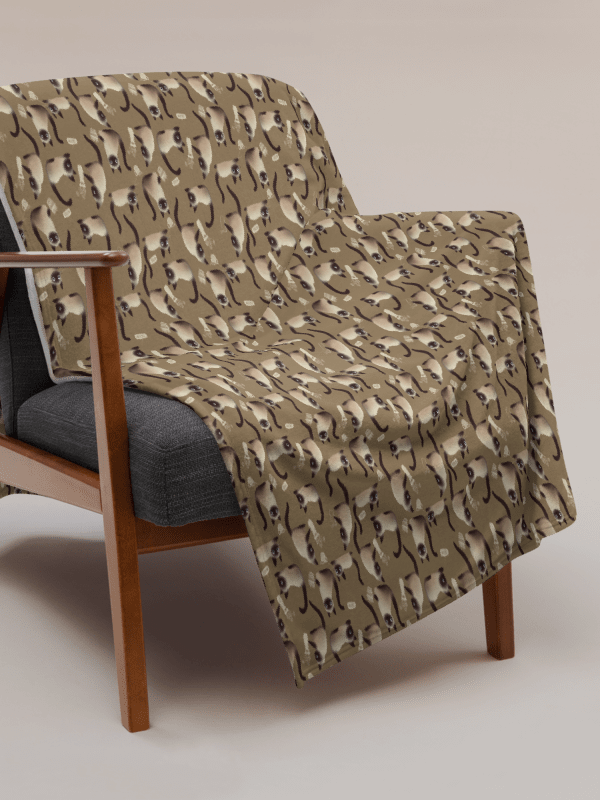 Bad Siamese Cats Knocking Stuff Over Throw Blanket, Brown product image (15)