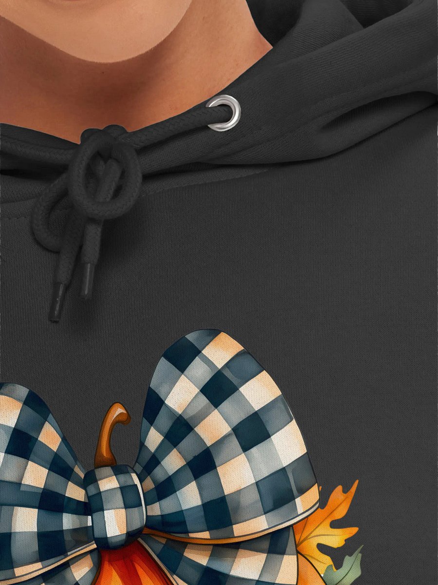 Give Thanks Pumpkin Plaid Hoodie product image (7)
