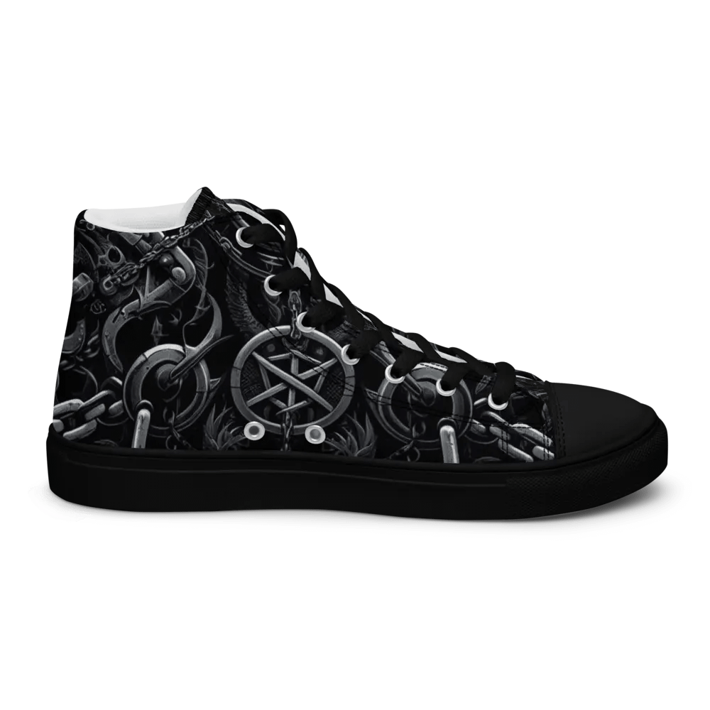Weak Of Wanting Gothic / Metal Logo High Tops product image (7)