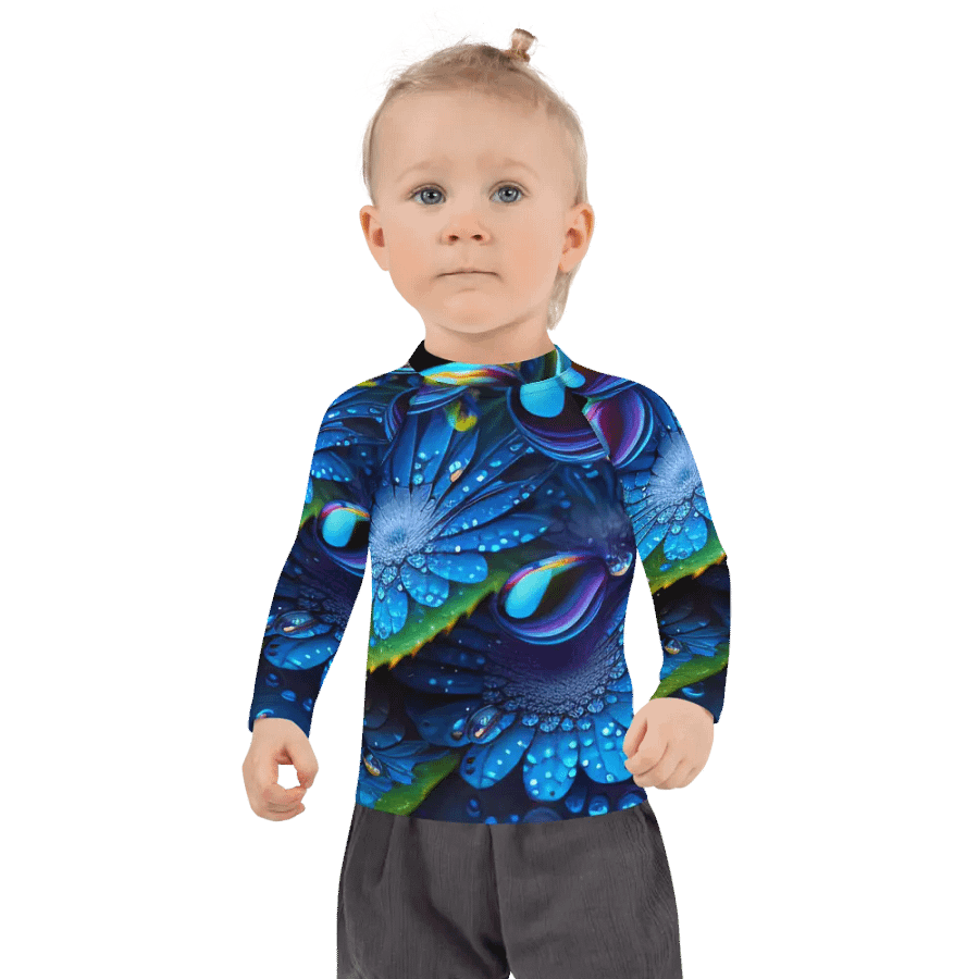 Kawaiikitten Exclusive Premium DewDrop Surfing Ocean Rash Guard Full Sleeved T-Shirt product image (12)