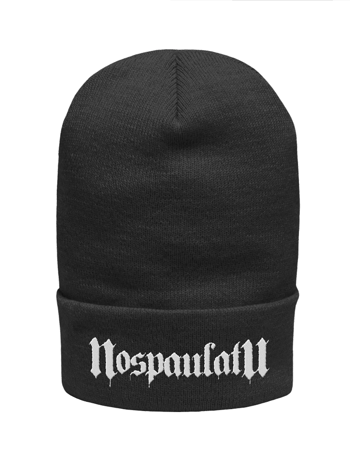 Embroidered White Logo Winter Hat product image (4)