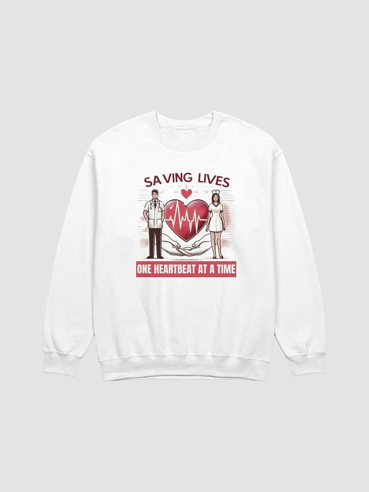 Saving Lives: Heartbeat Heroes Crewneck Sweatshirt product image (2)