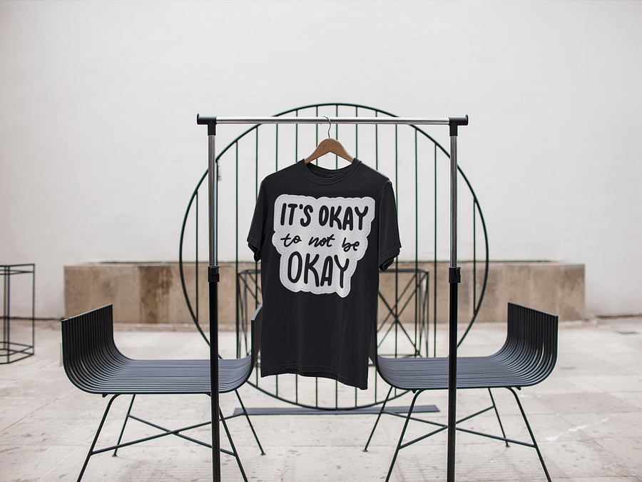 It's OK To Not Be OK Black Unisex T-Shirt product image (3)