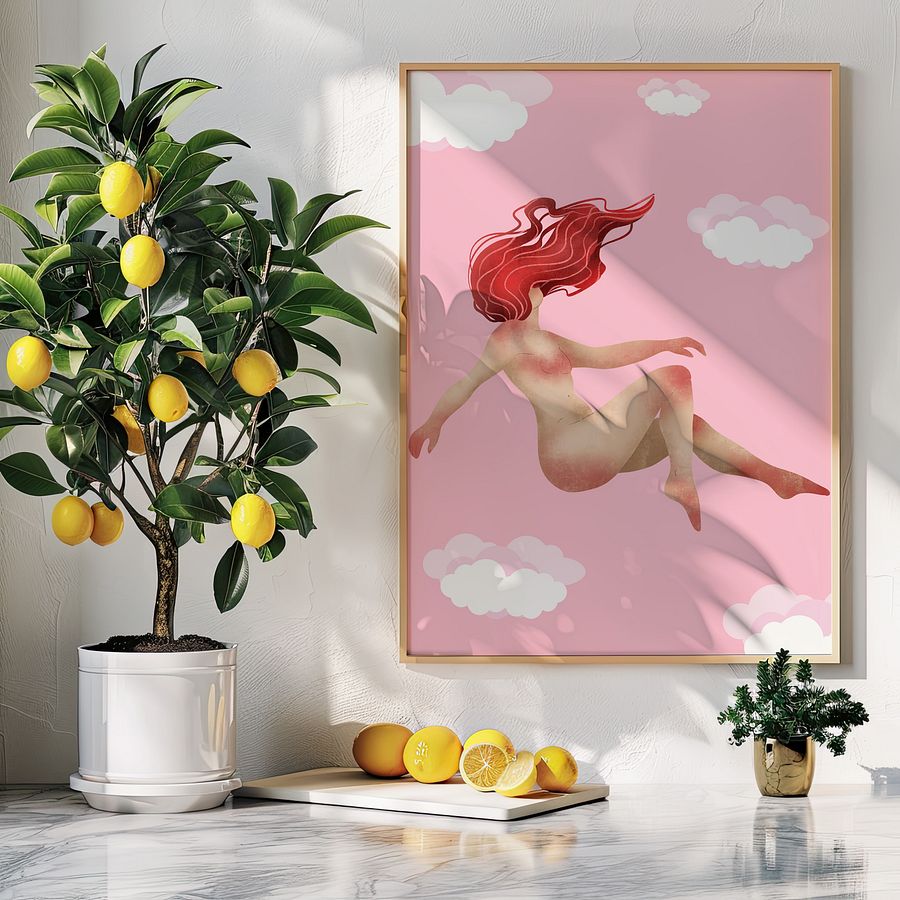 Floating in Pink Preppy Art Print product image (9)