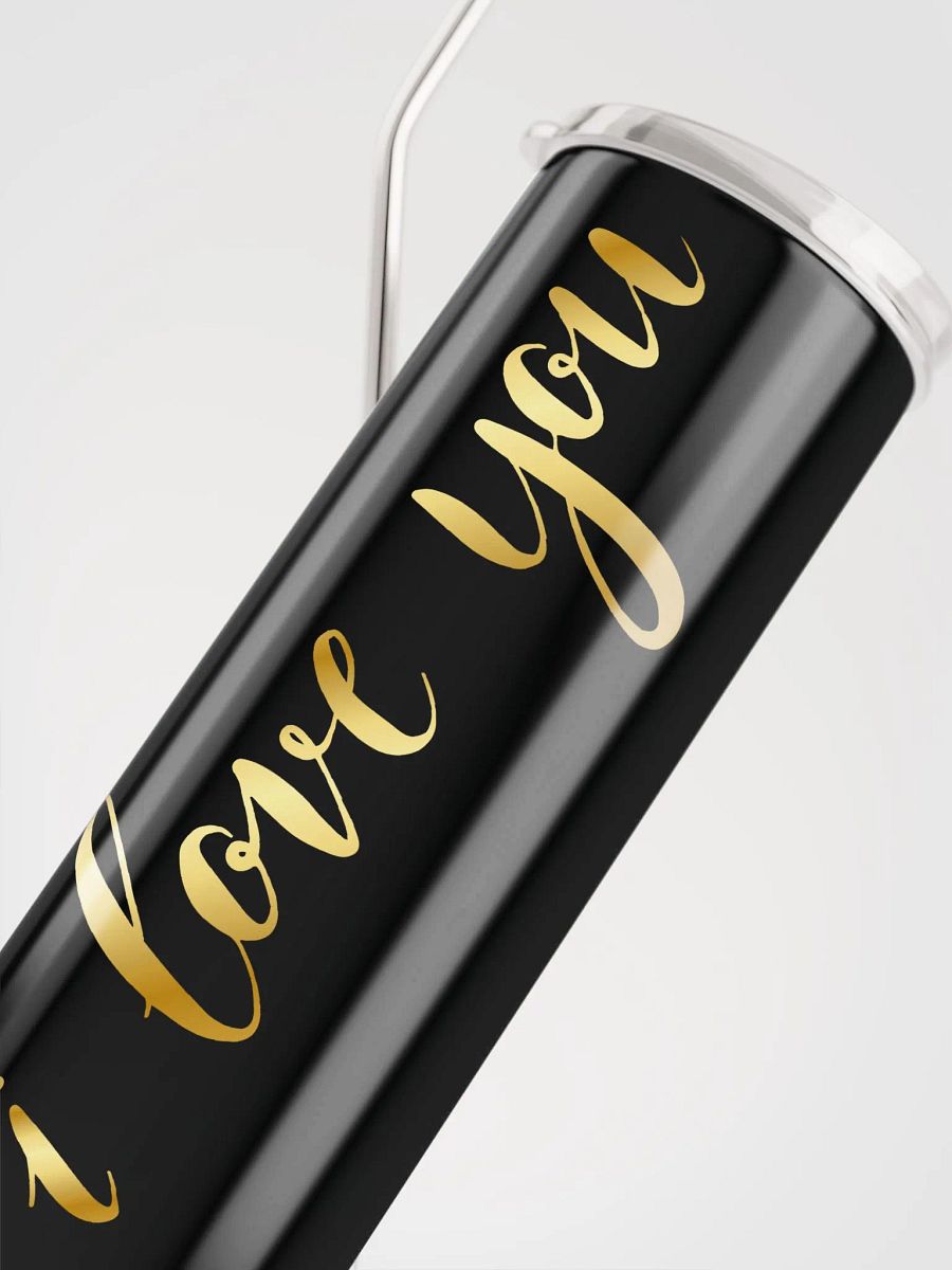 Golden 'I Love You' Stainless Steel Tumbler: Share Love in Every Sip product image (5)