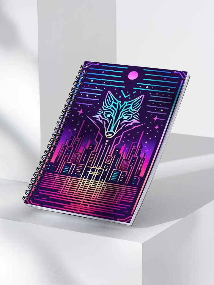 Cyberpunk Wolf Spiral Notebook product image (2)