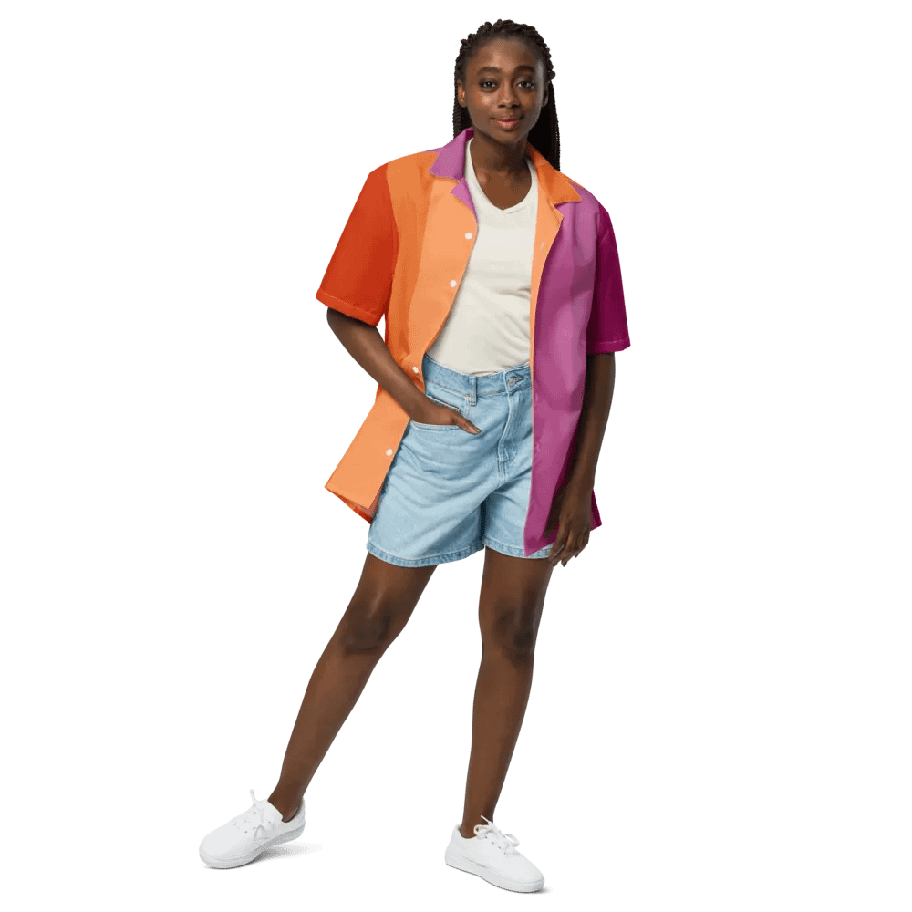 Lesbian Pride Flag - All-Over Hawaiian Shirt product image (3)