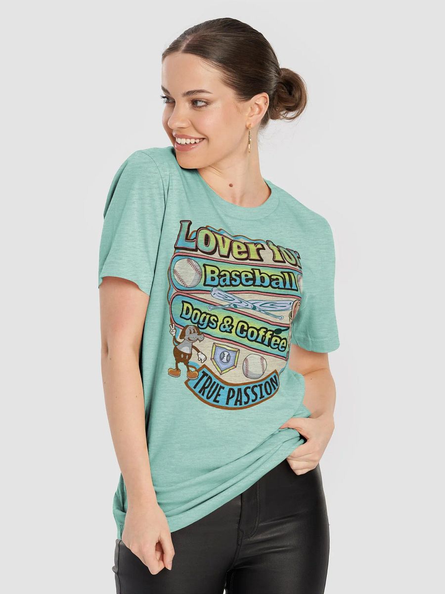 Lover For Baseball Dogs & Coffee True Passion T-Shirt product image (6)