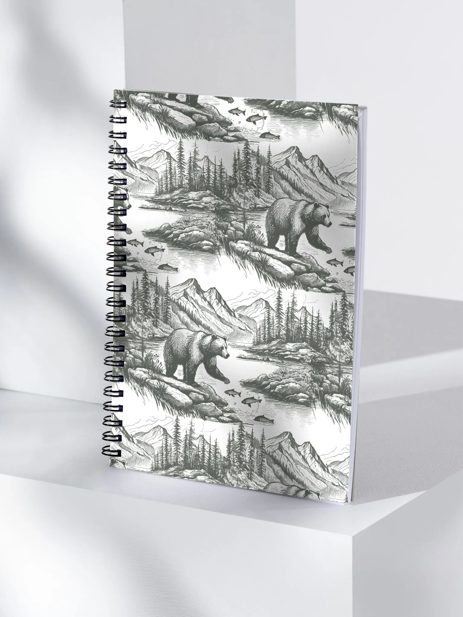Hunting Bear Spiral Notebook product image (4)