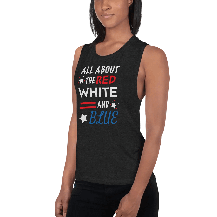 Patriotic Pride Vibes-Bell Canvas Women's Flowy Muscle Tank product image (3)
