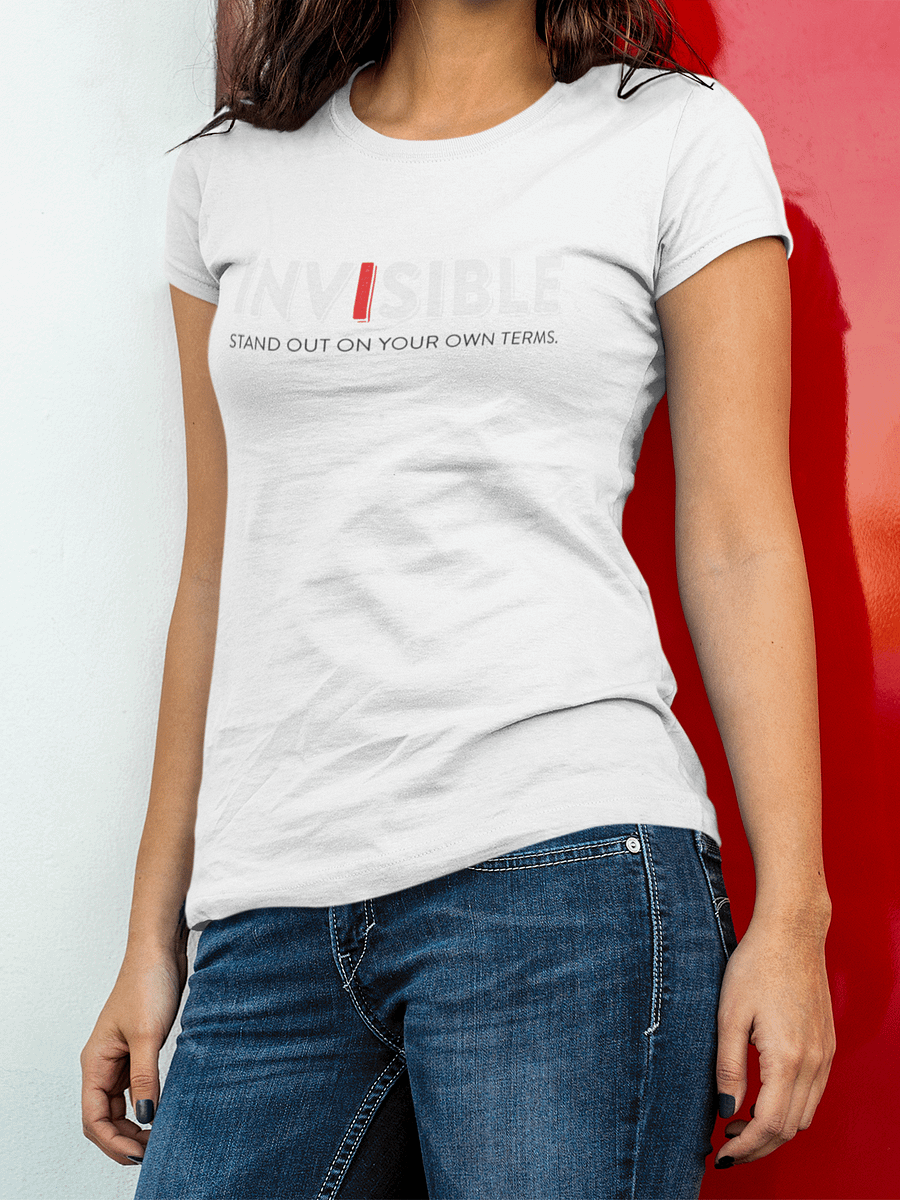 "Define Your Style" White Fitted Eco Tee product image (1)