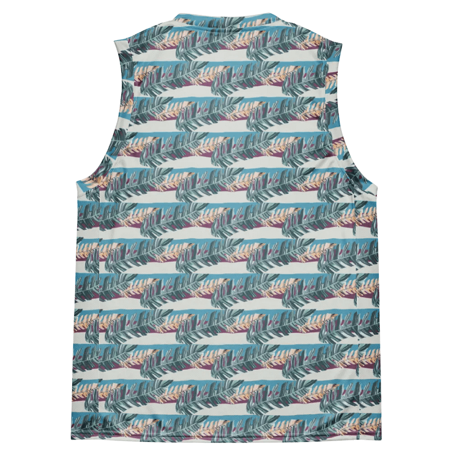 Tropical Stripes | Recycled Unisex Basketball Jersey product image (5)