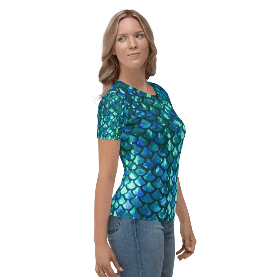 Mermaid Scales Crew Neck T-Shirt product image (4)
