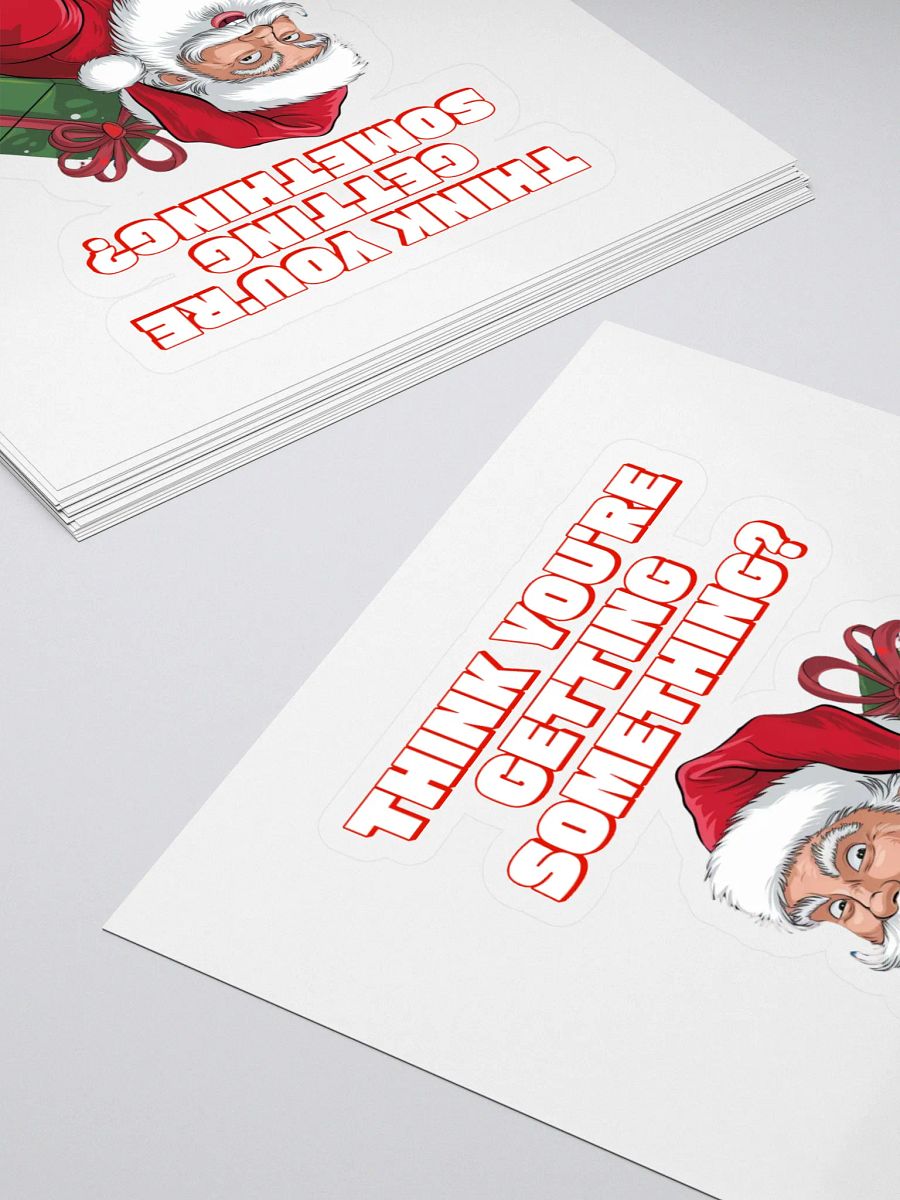Think You're Getting Something? Mischievous Santa Claus Sticker product image (4)