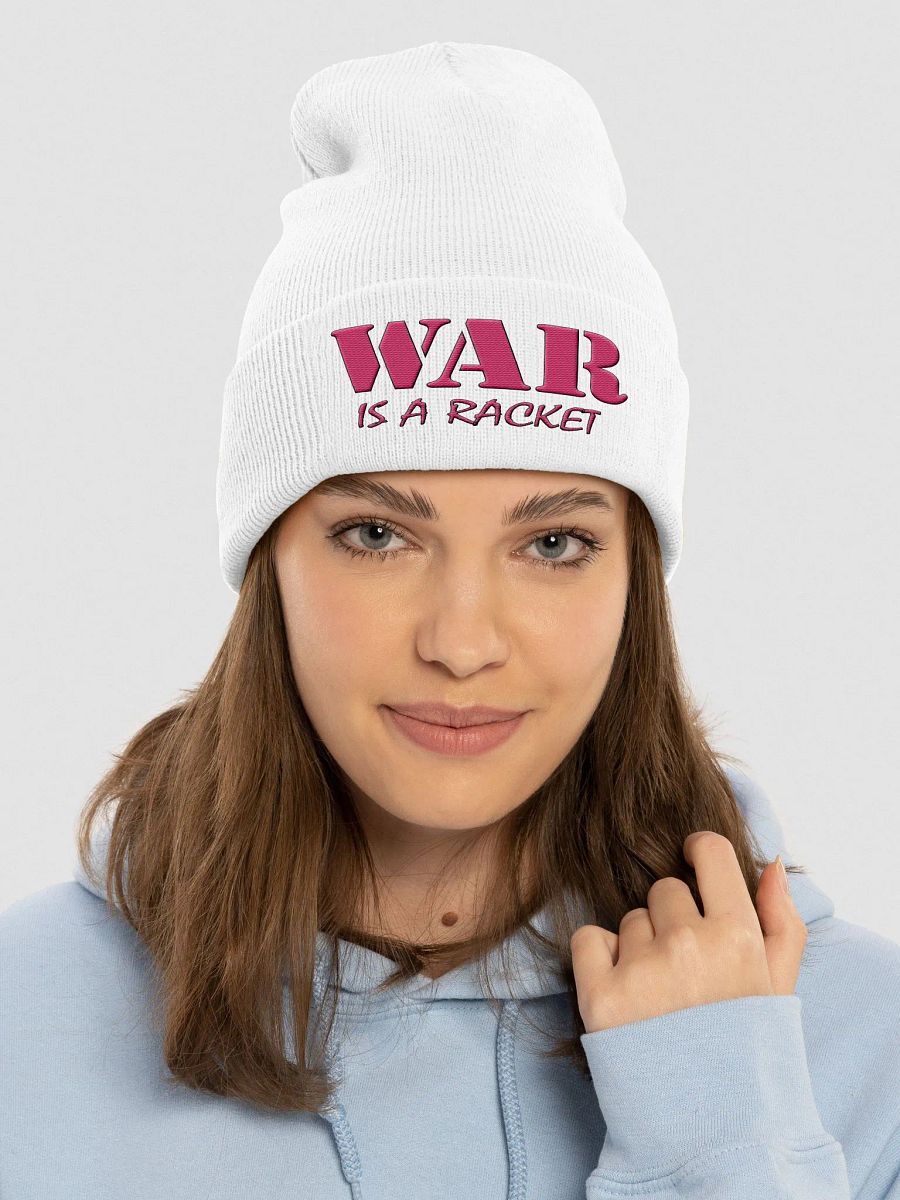 War Is A Racket - Pink - Yupoong Cuffed Beanie product image (3)