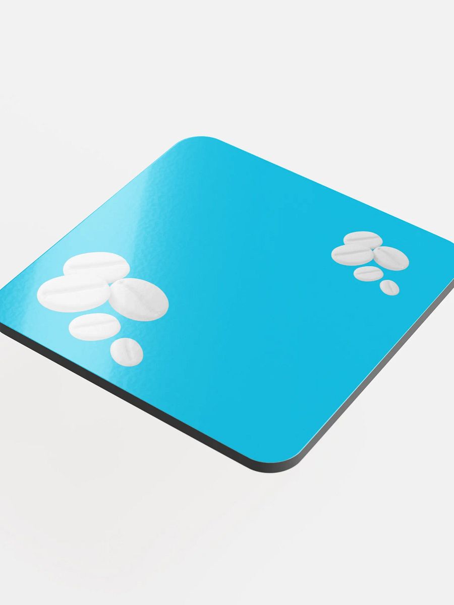 Cyan I Swear They Are Coffee Beans! White Coffee Beans Coaster product image (4)
