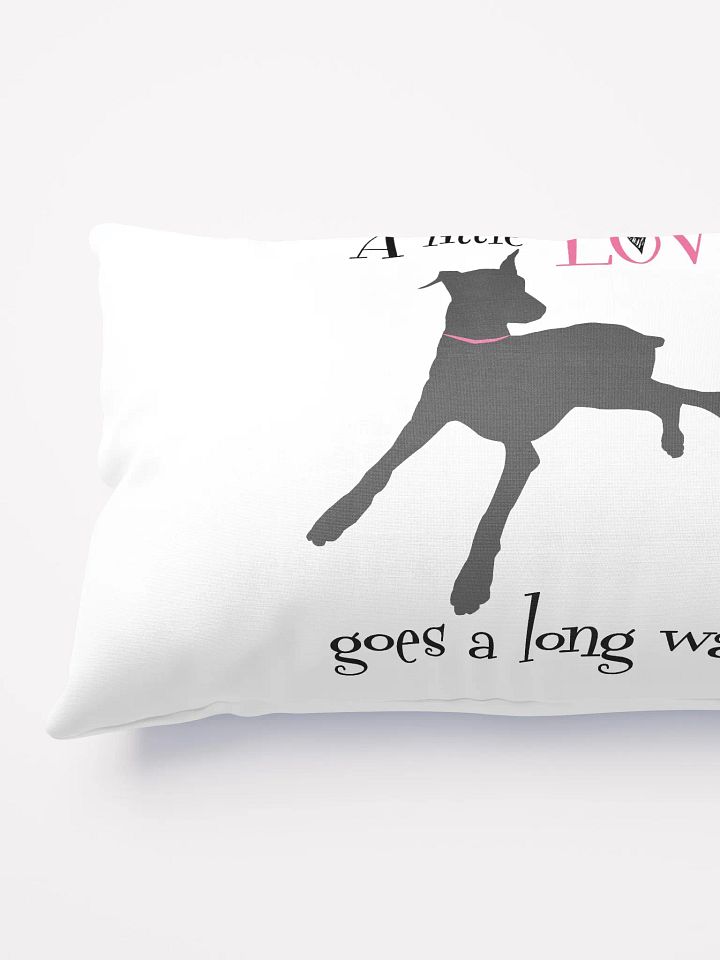 A little Love goes a long way white pillow product image (2)