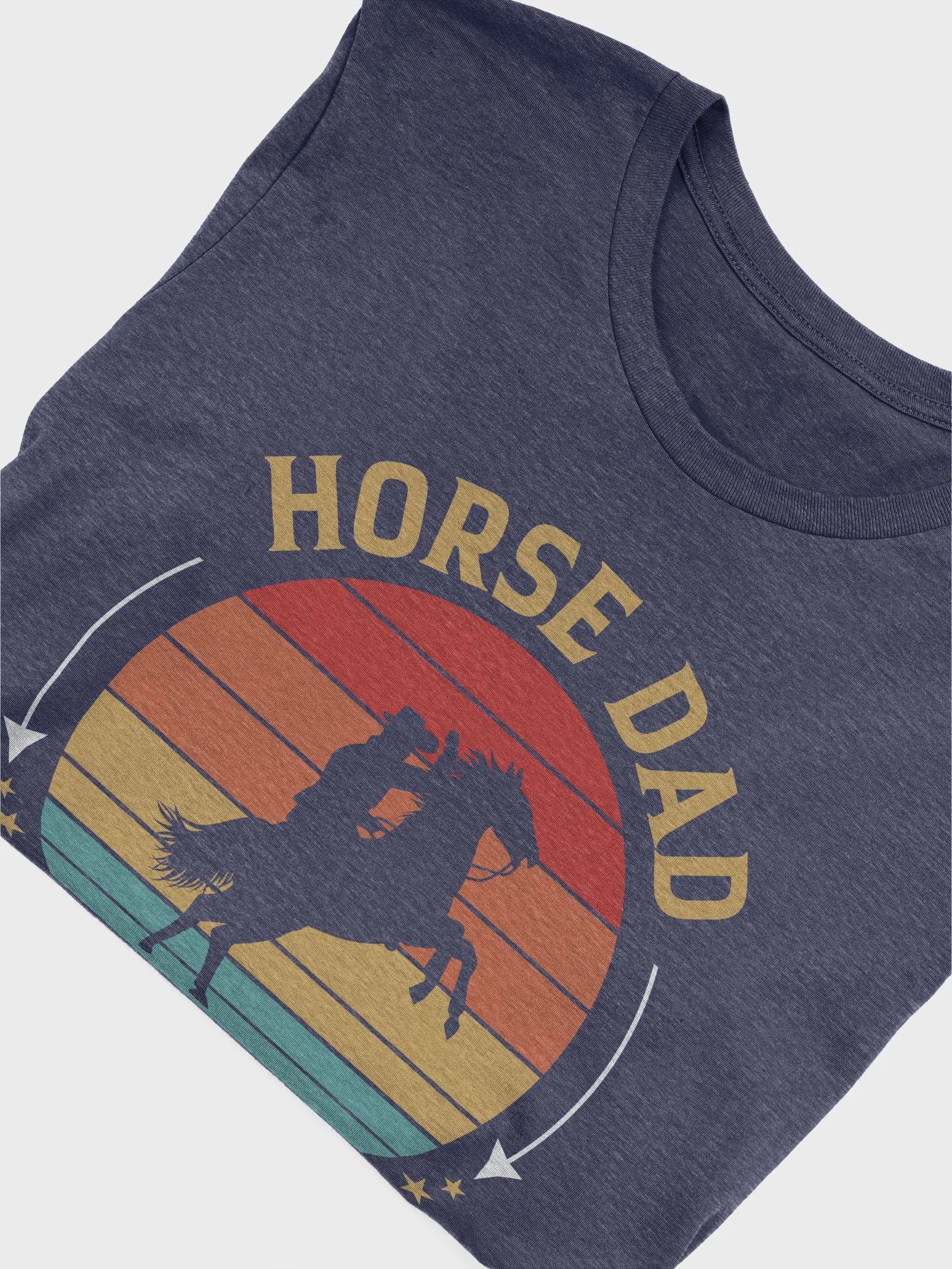 "Horse dad" t-shirt (dark background) product image (4)