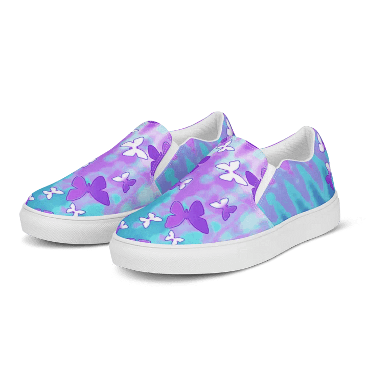 butterfly shimmer slip on canvas shoes (womens) product image (2)