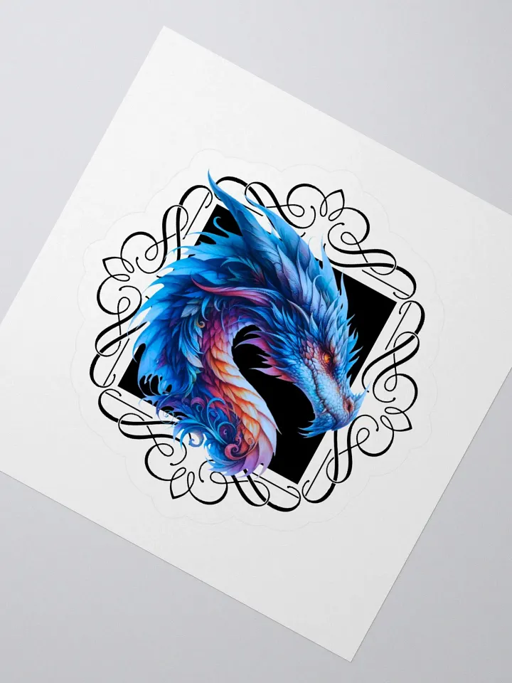 Mystical Blue Dragon Kiss Cut Stickers product image (1)