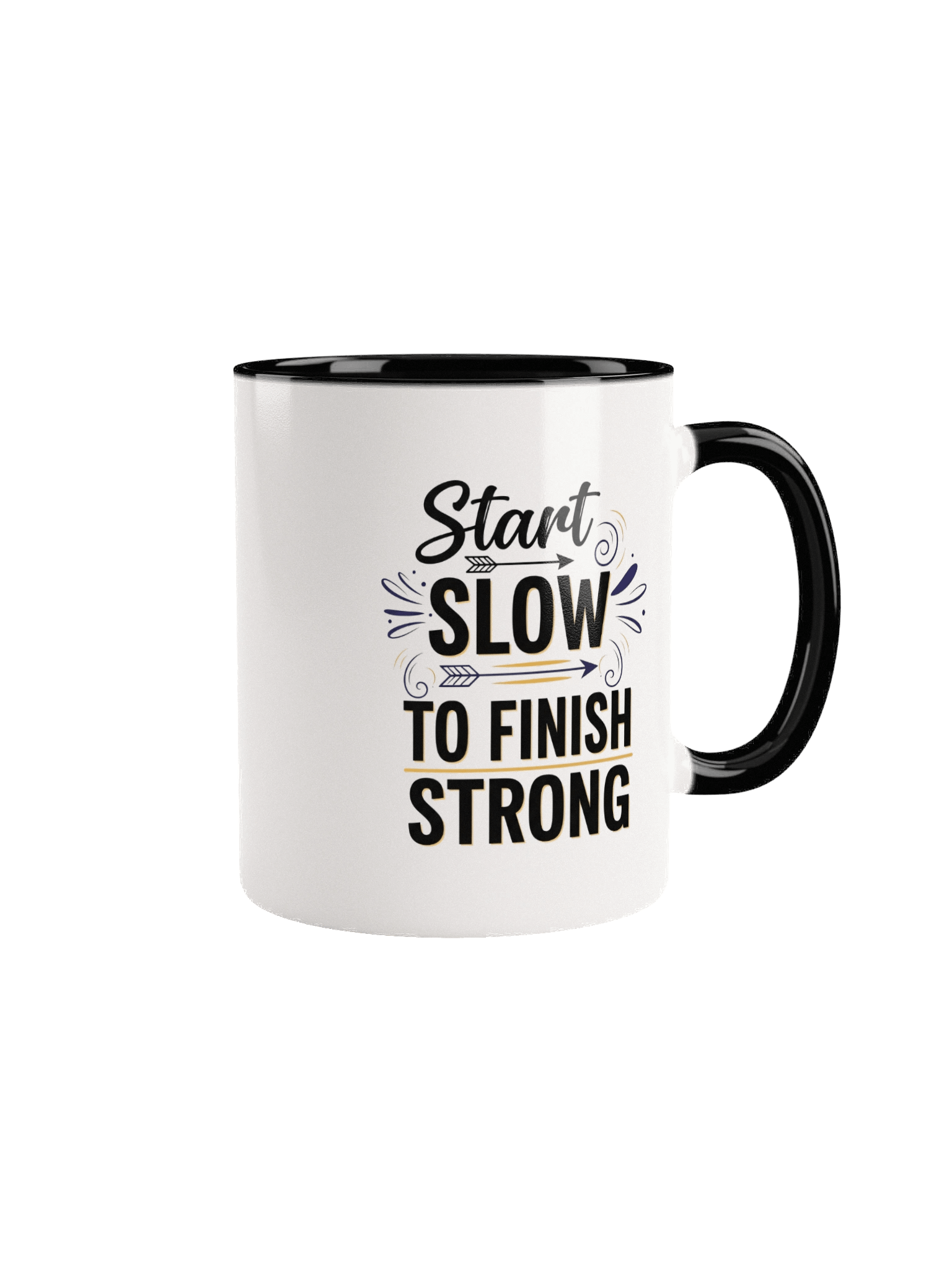 Start Slow to Finish Strong Mug – Inspirational Ceramic Coffee Cup for Motivation & Success product image (1)