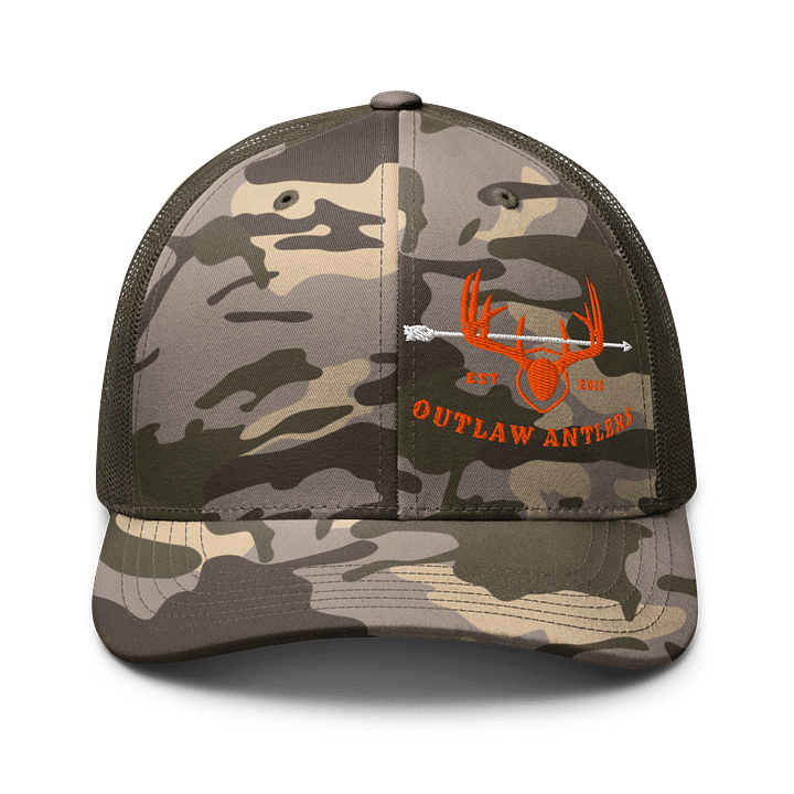 Outlaw Antlers Camo Trucker Hat product image (13)