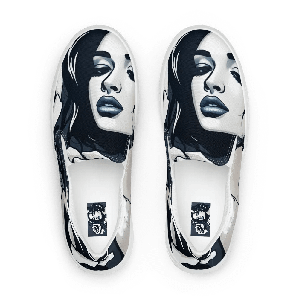 ethereal roses, men't canvas Slip-On shoes product image (1)