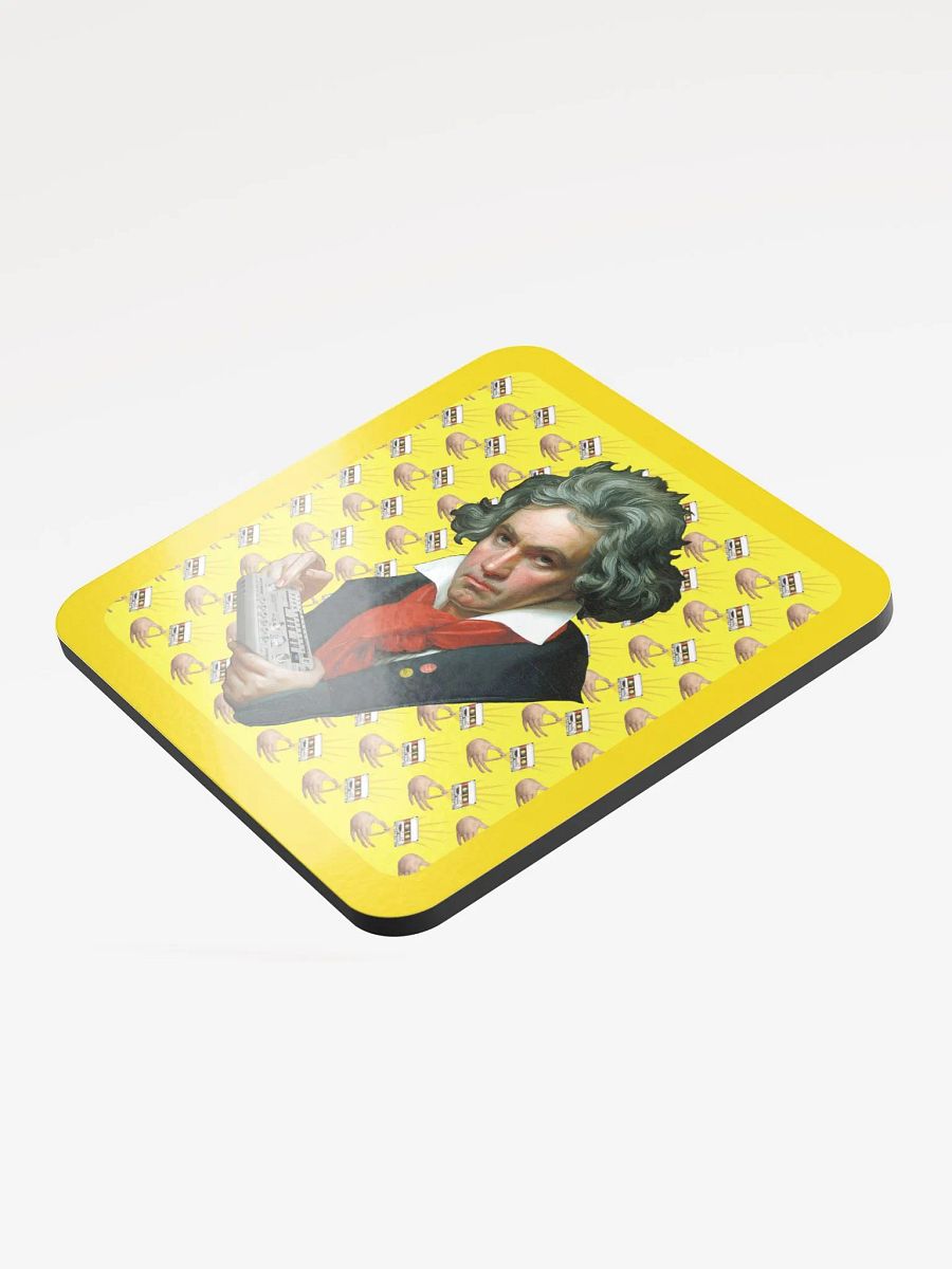 Roland van Beethoven by Frank Fonik, Techno EDM Glossed Cork Coaster product image (3)
