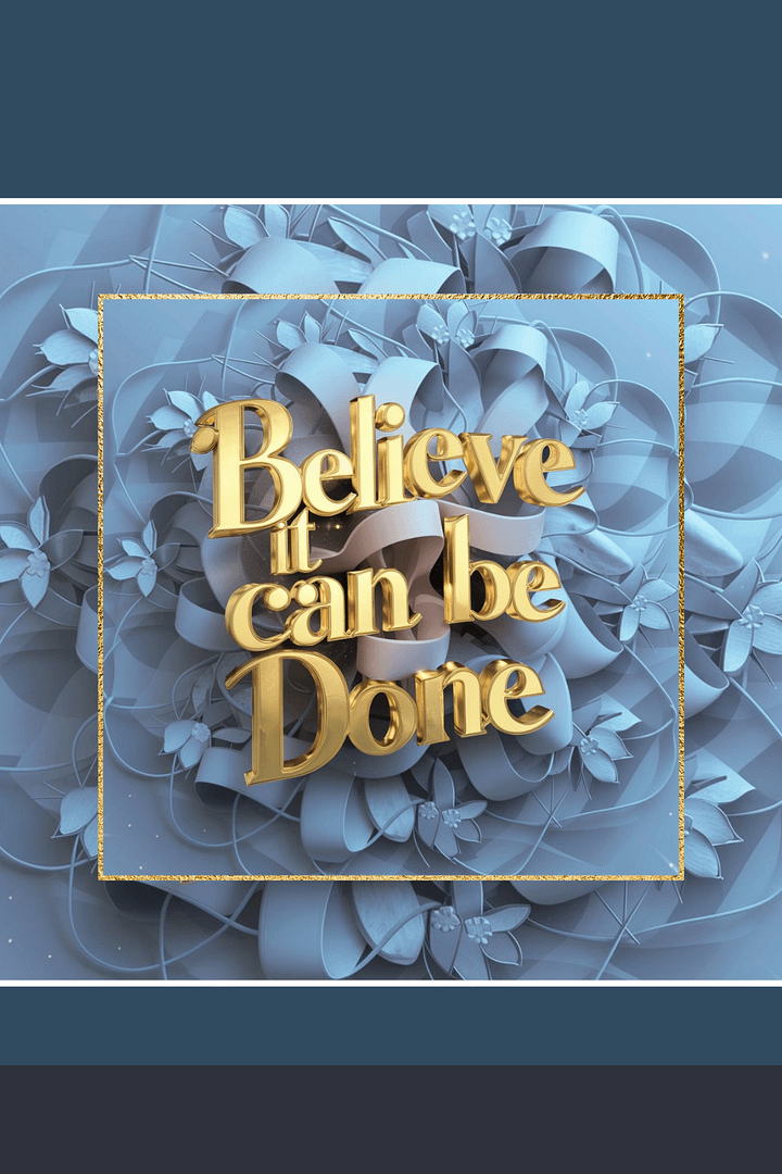 Inspirational sticker, Believe It Can Be Done product image (1)
