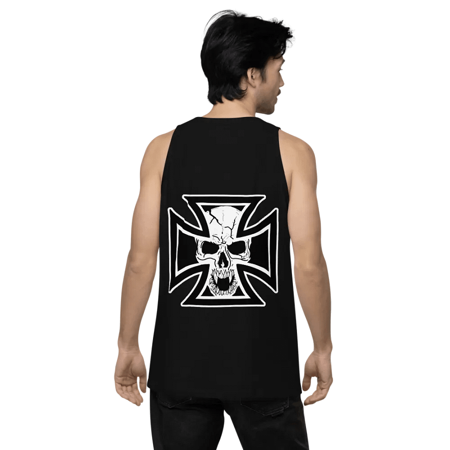 Maltese cross and skull tank top product image (7)