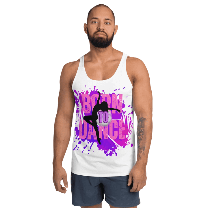 Born to Dance Her Silhouette Energetic Vibes Full Print Tank product image (1)